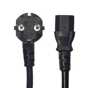 [해솔테크] 국산 ㅡ자형 전원 파워케이블 250V / 7A HST-PW015S [블랙/벌크/1.5m], 1개