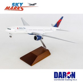 비행기모형 델타항공 모형 777-200 Delta B777-200LR w Gea 우드스탠드 1/200 Skymaks SKR5009 스카이월드, 1개