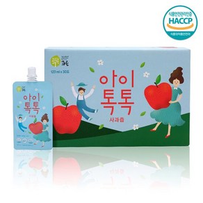찬이네과수원 아이톡톡 무첨가 사과즙 스파우트 120ml 30포, 3.6L