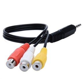 일렉킹 SW0042_3.5mm4극(숫)-3RCA 12cm 빔프로젝터 스테레오케이블, SW0042 3.5 ST 4극(숫)-3RCA