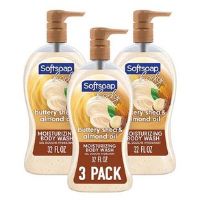 Softsoap 각질 제거 바디 워시 펌프 코코넛 버터 스크럽 946.4ml 32액량 온스, 32 Fl Oz (Pack of 3)_Shea & Al, 3개