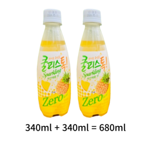 동원 쿨피스톡 제로 스파클링 파인애플 맛 340ml 쿨피스 제로