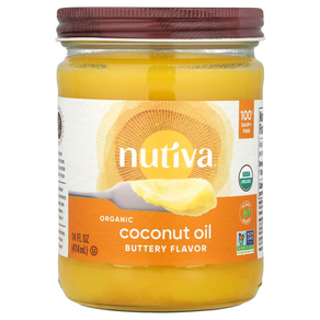 Nutiva 유기농 코코넛오일 버터 맛 414mL(14fl oz), 414ml, 1개