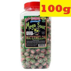 100g 바넷츠 메가 사워 워터멜론 수박맛 세상에서 가장신사탕 Banetts Mega Sou Watemelon, 1개