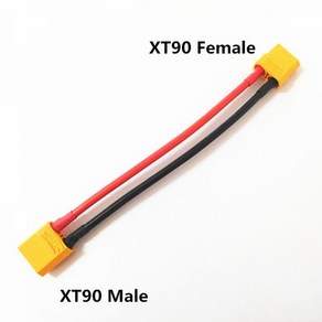 XT90 수-XT90 암 플러그 연장 케이블 리드 실리콘 와이어 8AWG 10AWG 12AWG 14AWG 1PCS