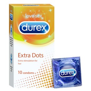 Durex Condoms Extra Dots - 10 Count