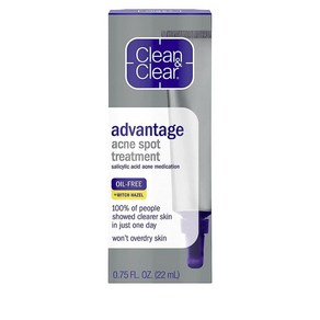 Clean & Clea Advantage 클린앤클리어 아크네 스팟 트리트먼트 젤 크림 0.75floz 22ml 4팩, 4개