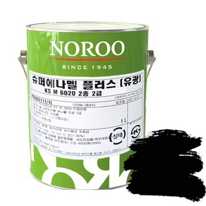 노루페인트 슈퍼에나멜 철재 목재 페인트 1L 기존색상, 유광검은색, 1개