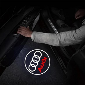 무선 프로젝터 자동차 문짝 웰컴 라이트 섀도우 램프 아우디 라인, 1개, 4.Fo Audi-1pcs