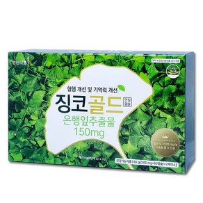 영진약품 혈행 개선 및 기억력 개선 은행잎추출물 150mg 징코골드 120캡슐, 120정, 1개