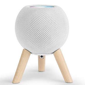 GGMM HomePod 미니용 리얼 우드 스탠드 매끄러운 금속 프레임이 있는 중세 모던 스타일 나무 도크 단풍나무로 제작, 단풍나무