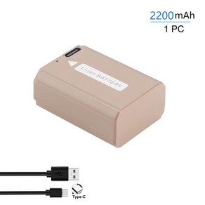 Pobty NP-FW50 배터리 C타입 직접 충전 소니호환 a6400 zve10 a 7 m2 a72 NEX-F3, [01] 1 Pc Battey, 01 1 Pc Battey_01