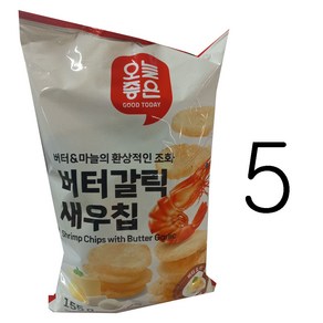 오늘좋은 버터갈릭 새우칩, 5개, 155g