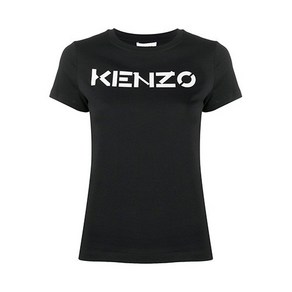 21FW KENZO 로고 프린트 반팔 티셔츠 블랙/화이트 FA62TS8414SJ