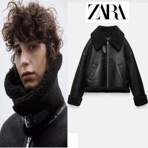 자라 겨울 여성용 모피 리버시블 무스탕 자켓 ZARA