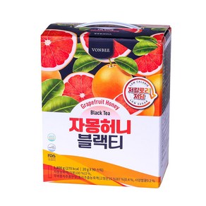 코스트코 VONBEE 본비 자몽 허니 블랙티 1800G (20G X 90스틱) 저당 액상아이스티, 20g, 1개, 90개입