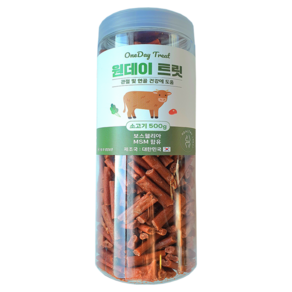 원데이트릿 강아지간식 져키 영양제 대용량 노즈워크 영양간식 원데이원테블렛, 500g, 1개, 소고기