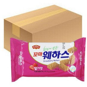 꼬마웨하스 딸기맛 70g 20개입 1박스 한입과자 무, 20개