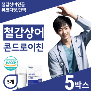 저분자 철갑상어 콘드로이친 1200 6형 철갑상어연골 콘도로이친 뮤코다당 단백 c6s mpb 함유, 5개, 60정