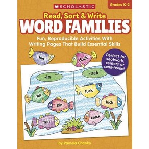 (영문도서) Read Sort & Write: Word Families: Fun Reproducible Activities with Writing Pages That Build Essent... Paperback