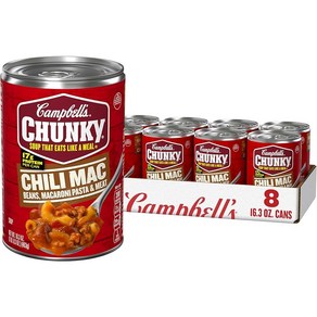 Campbell's Chunky Soup 칠리 맥 462.1g(16.2온스) 캔 (8개 케이스)