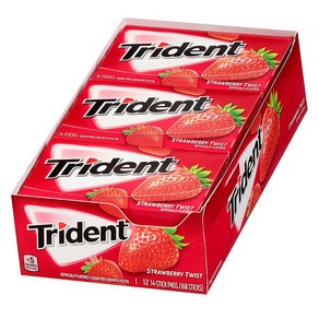 Trident 츄잉껌 Strawberry Twist 14스틱 x12팩 143764