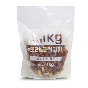 테비사사미 오리 크런치껌 1kg 강아지 간식 대용량 1kg