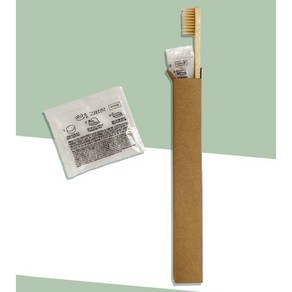 미세모 대나무 칫솔 고체치약 세트 제로웨이스트 키트 소량인쇄가능, 1개, 10ml