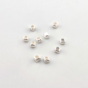 비즈톡 [SVP-91-02]순은펜던트 실버925 은볼 사각볼 3.2mm (내경1.5mm) 실버볼