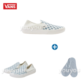 [YUYU] Vans 반스 Comfycush 컴피쿠시 원 체커보드 블루 + 페이크삭스 1P