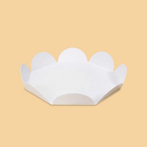 쉬폰케이크 타르트 포장 꽃받침 종이트레이 1호 100개, 화이트