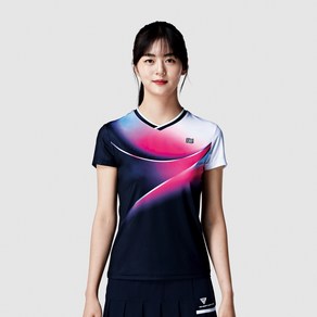 여성 스포츠 기능성 반팔 티셔츠 운동복 상의 탁구 배드민턴 Tennis 볼링 스쿼시 요가 필라테스 조깅 러닝 헬스 등산 2055