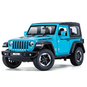 JEEP 지프 루비콘 랭글러 오프로드 SUV 1대20 1:20 자동차 미니카 모형 다이캐스트 꿈꾸는다락방, 블루, 1개