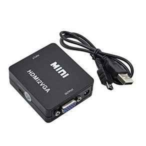 HDMI to VGA 컨버터 HDMI to RGB 어댑터 변환기, 1개