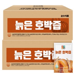 순수식품 국산 늙은 호박즙 90ml 200개입, 200개