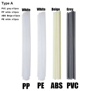 플라스틱 용접봉 ABS PP PVC PE 용접 스틱 플라스틱 용접건 범퍼 수리 용접 용품 20cm 5x2mm 10 개 20, 25개