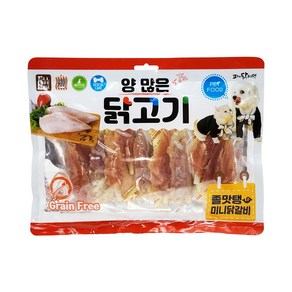 양많은 미니닭갈비 300g 대용량 닭고기육포 우피스틱 스트레스해소 치석제거 그레인프리 강아지간식, 1개