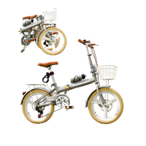 비전바이크 초경량 접이식 자전거 20인치 가벼운 미니벨로 알루미늄휠 휴대용 출퇴근 완조립, 18인치, 블루