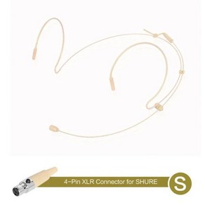 Shure 무선 잠금 헤드셋 마이크 무지향성 콘덴서 마이크 4 핀 3 핀 XLR 3.5mm 플러그 헤드웨어 마이크