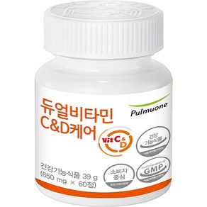 풀무원건강생활 풀무원 듀얼 비타민 C & D 케어 39g, 1개, 60정