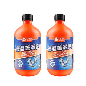 파이프라인 막힘 방지제 레몬 배수관 제거제 변기 주방 싱크대 준설 클리너, 02 300mlx2pcs, 1개