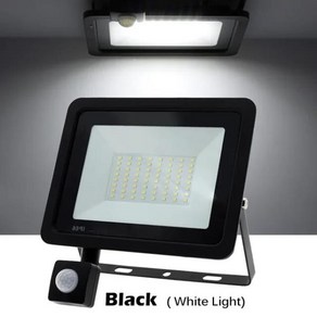 재실 감지기 모션 센서 PIR LED 투광 조명 220V 방수 스포트라이트 30W 50W 100W 벽 램프 반사경 정원 거리용 야외, 1개