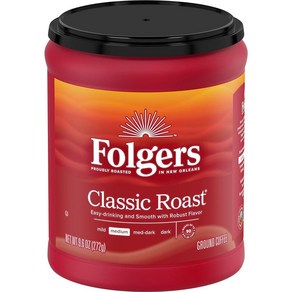 Folges 클래식 로스트 미디엄 그라운드 커피 272.2g9.5온스 185586, 9.6 Ounce (Pack of 1), 1개