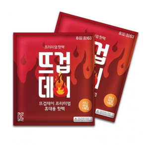 알뜰공식 뜨겁데이 휴대용 포켓용 손난로 미니 붙이는 핫팩 22g, 100개