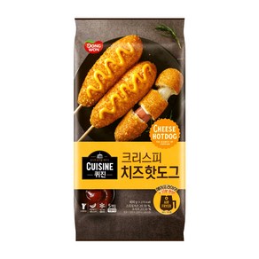 [써니마트][냉동] 동원 퀴진 크리스피 치즈핫도그 400g, 1개