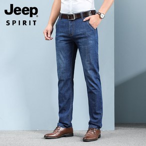 JEEP SPIRIT 지프 스피릿 남성 청바지 여름 가을 스트레이트 와이드 레그 바지 스타일 하이 스트리트 올 매치 캐주얼 팬츠 스트레이트 남자 청바지 89004