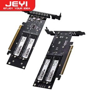 JEYI NVME M.2 SSD - PCIe X16 확장 카드 PCIE 신호 분할 어레이 카드, M2X16, 1개