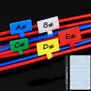 250개입 전선이름표 전선네임택 네임텍 15cm 250P 라벨케이블타이 배선정리 케이블타이