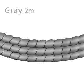 2미터 나선형 케이블 보호기 라인 정리 튜브 오토바이 와이어 슬리브 난연성 물린 방지 커버 색상, 06 Gey_09 25mm X 2 Metes, 1개