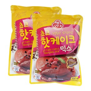 오뚜기 쵸코 핫케이크 믹스, 500g, 2개